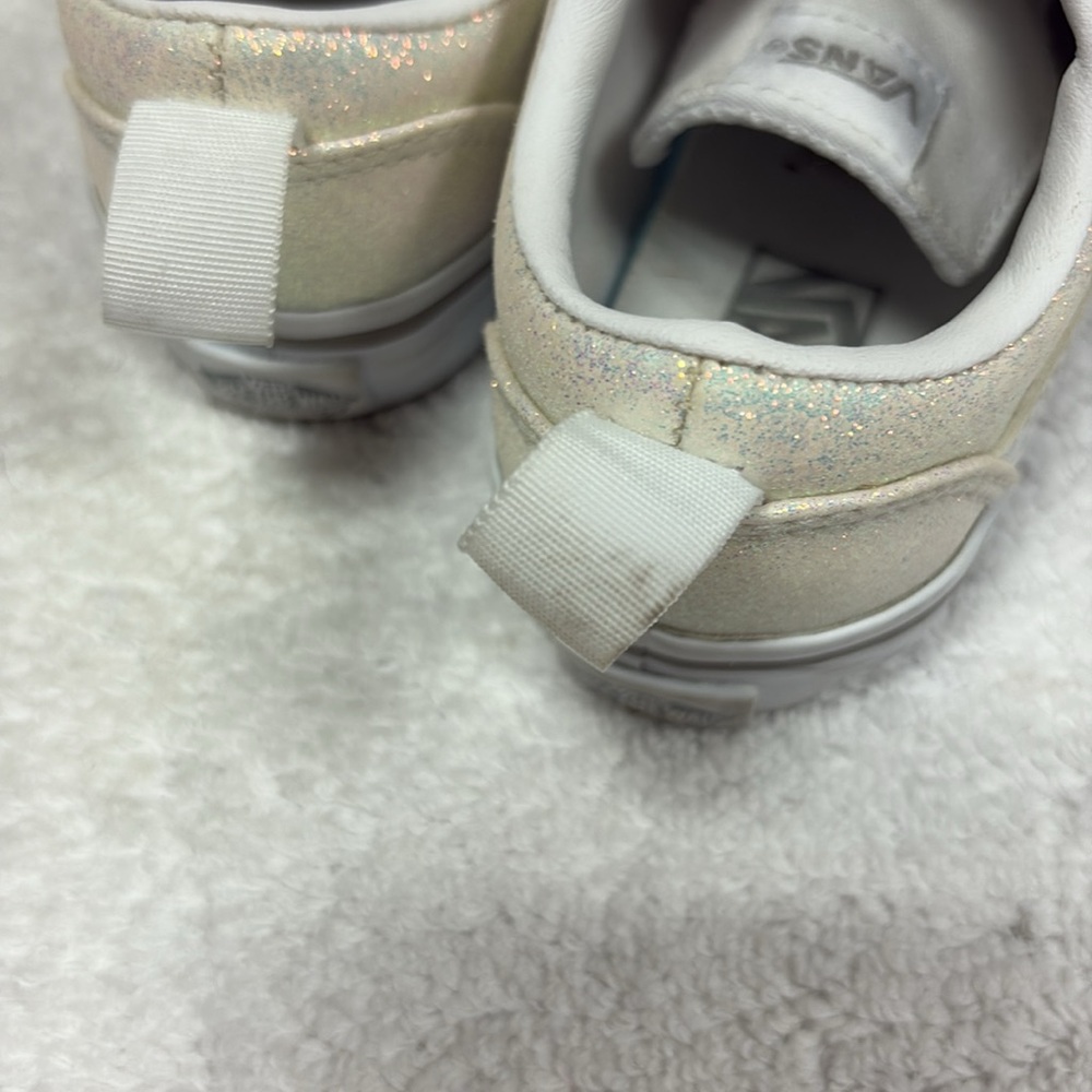 Vans Kids spring Sparkle double Strap Sneakers - Cream size 7 - Picture 8 of 8